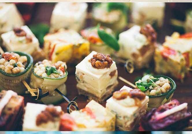 A table of canapés